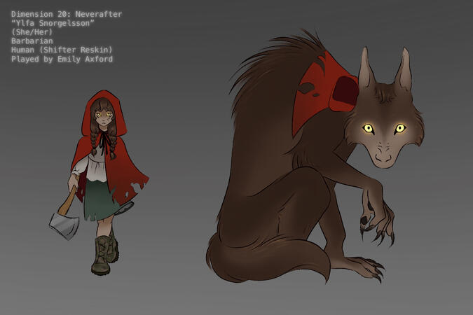 Dimension 20&#39;s &quot;Ylfa Snorgelsson&quot; Character Concept