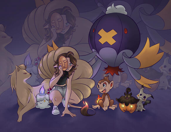 Pokemon Ghost/Fire Type 'Sona